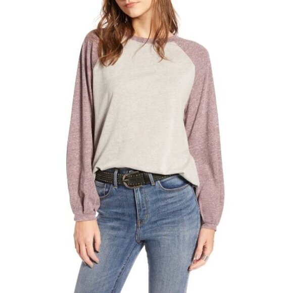Treasure & Bond Tops - Treasure & Bond Long Sleeve Baseball Tee